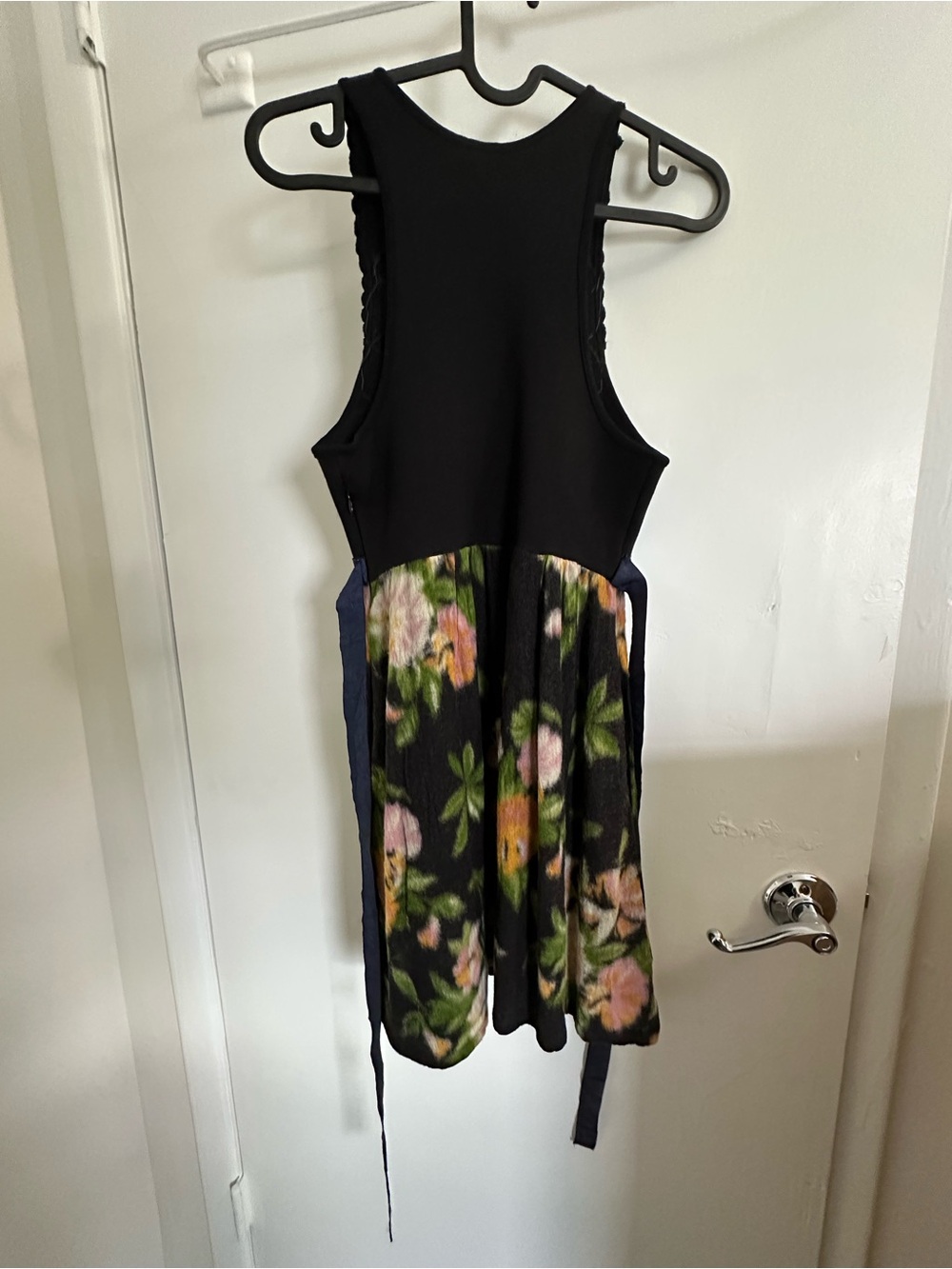 Free People Black Crochet Floral Appliqué Sleeveless Dress - Picture 5 of 5